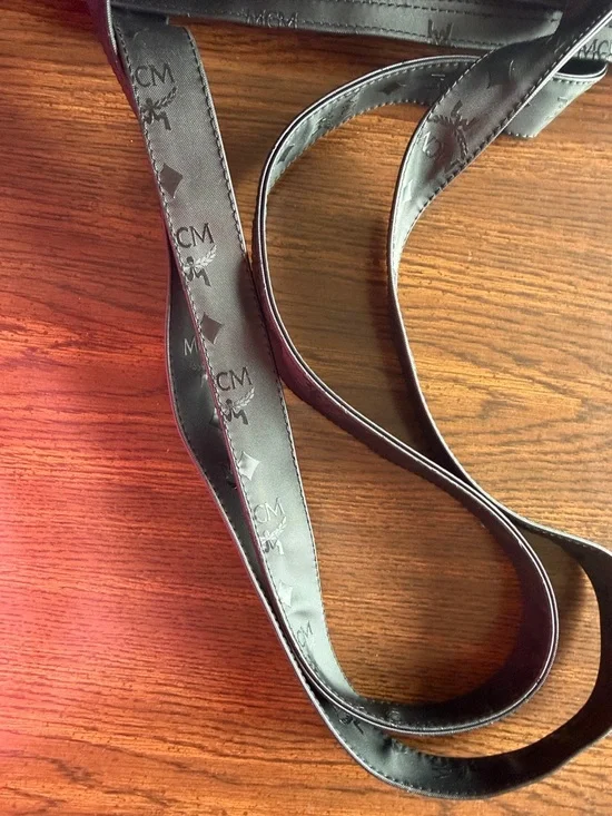 MCM Black Tote with Gold Plaque and Studs - Picture 7 of 14